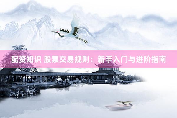配资知识 股票交易规则：新手入门与进阶指南