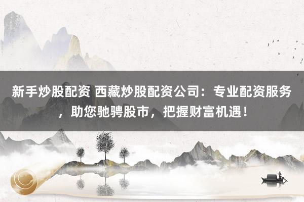 新手炒股配资 西藏炒股配资公司：专业配资服务，助您驰骋股市，把握财富机遇！