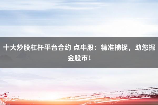 十大炒股杠杆平台合约 点牛股：精准捕捉，助您掘金股市！