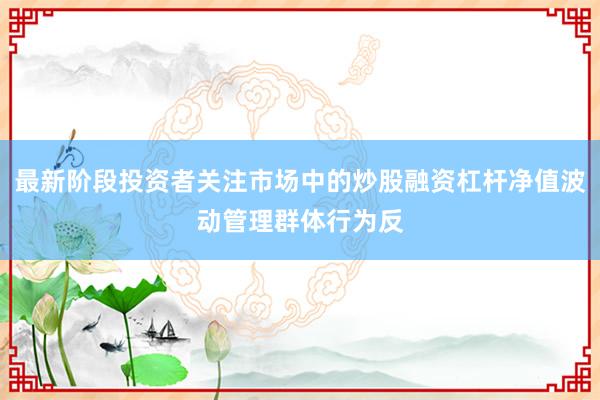 最新阶段投资者关注市场中的炒股融资杠杆净值波动管理群体行为反